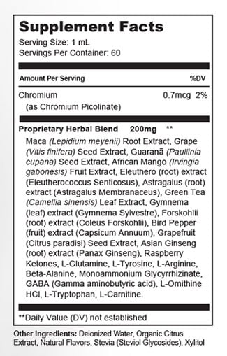 ZenCortex supplement facts